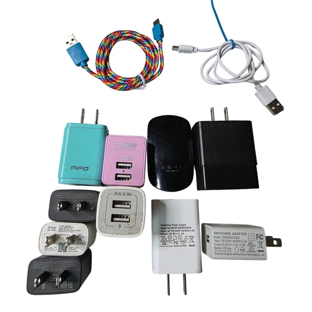 USB Wall Charger Lot 10 Blocks FIFO CTTEK AILKIN ZTE Multiport Adapters W4
